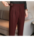 Luxury Men's Slim High-Rise Formal Pants