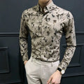 Men latest Long Sleeved  Floral Shirt