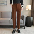 Smart  Casual  Men Buisness  Solid Color Suit Pants   Streetwear Fashion