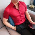 High Quality Men Business Casual Short Sleeved Shirt