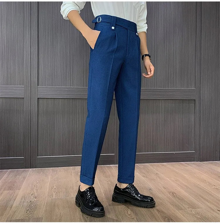 High Waist Straight Pants For Men. It is available in many colors