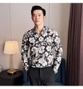 Vintage Flower Shirt Long Sleeved for Men