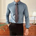 2025 Autumn New Arrival Men's Long - Sleeve Business Casual Shirt