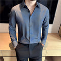 Men's Long Sleeved Casual Versatile Shirt British Style