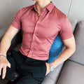 High Quality Men Business Casual Short Sleeved Shirt
