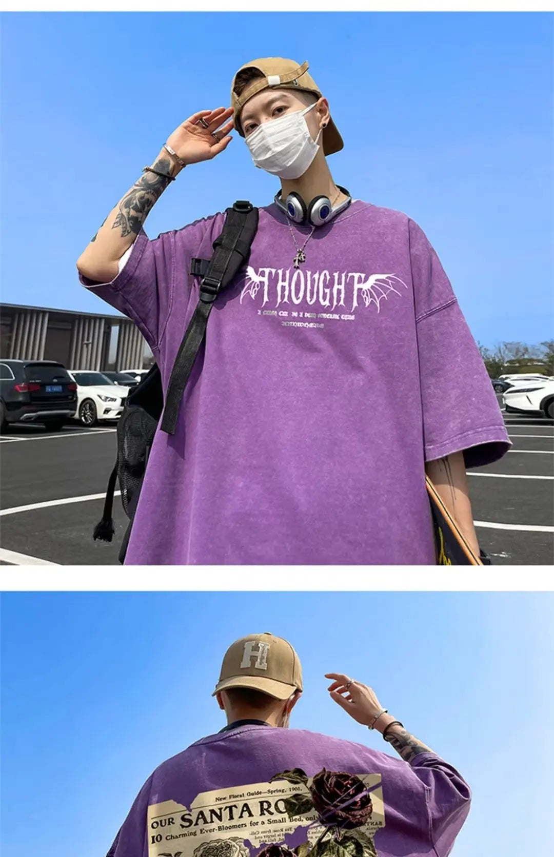 Men Classy  Streetwear Loose T-shirt