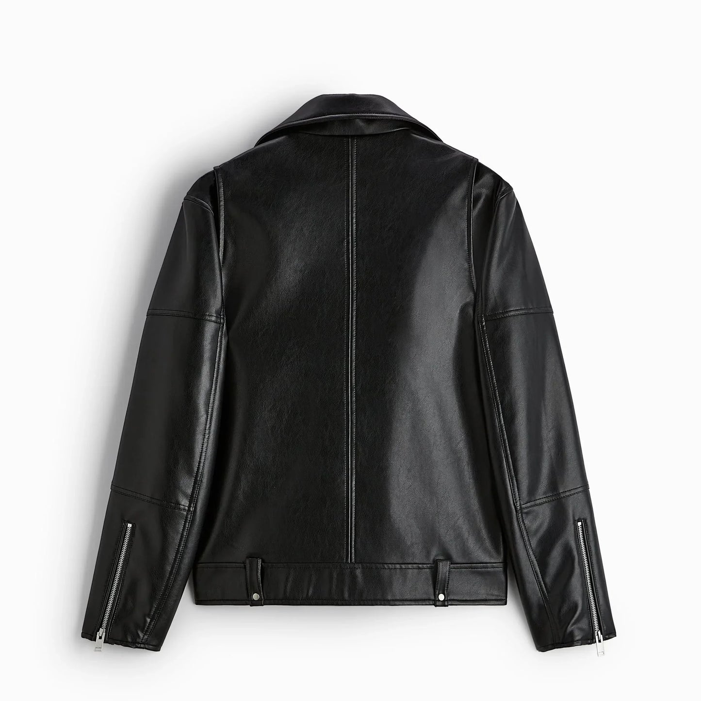 Men's  Fashionable  Zipper Leather Biker Jacket