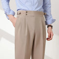 High Quality Men High Waist Suit Pants