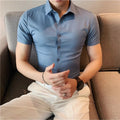 Latest 2025  Men's  Short Sleeved Casual Business shirt