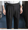 Luxury Men's Slim High-Rise Formal Pants