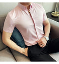 High Quality Men Business Casual Short Sleeved Shirt
