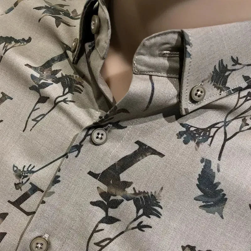 Men latest Long Sleeved  Floral Shirt