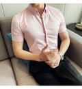 High Quality Men Business Casual Short Sleeved Shirt