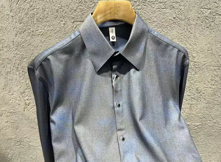 Men's Long Sleeved Casual Versatile Shirt British Style