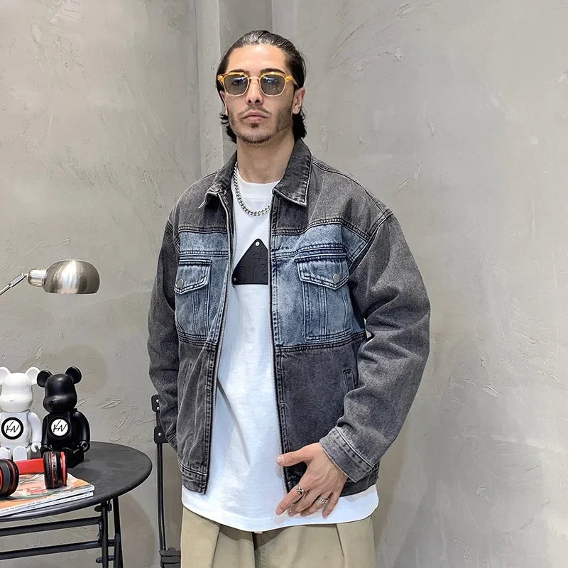 New Fashion Men's Casual Trendy Retro  Vintage  Jacket