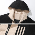 Fashionable Men's overcoat, high-quality hooded jacket, windproof, warm,