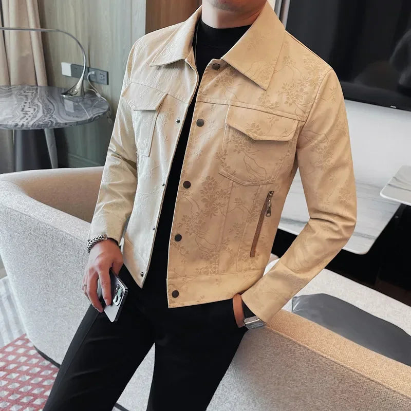 High Quality Autumn Leather Jacket for Men
