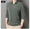 V-neck sweater men's business casual stretchable, warm autumn new pullover knitwear.