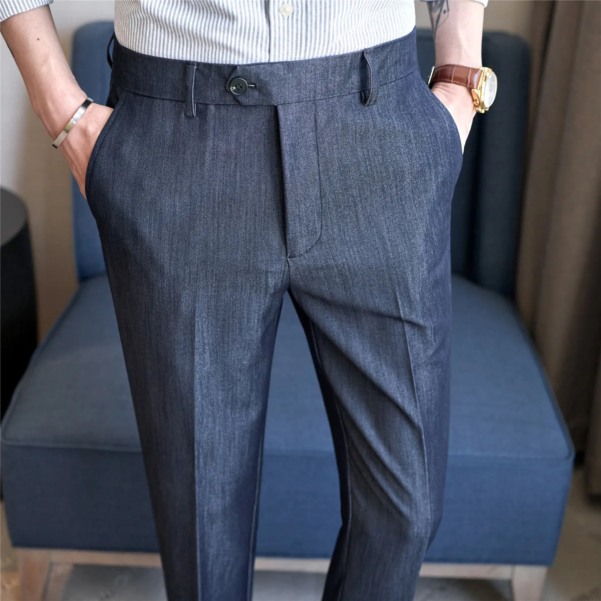 Men High-quality Slim Fit Business Office Social Pants