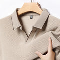 V-neck sweater men's business casual stretchable, warm autumn new pullover knitwear.