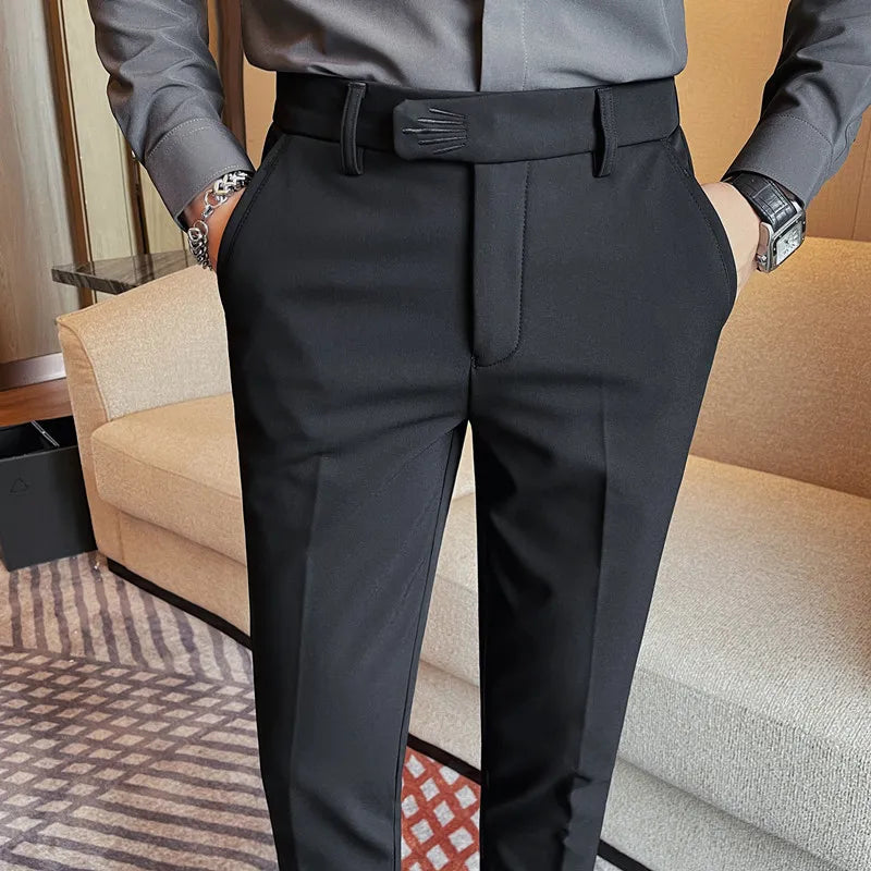 New Solid Color Slim Fit Business Casual Versatile Pants