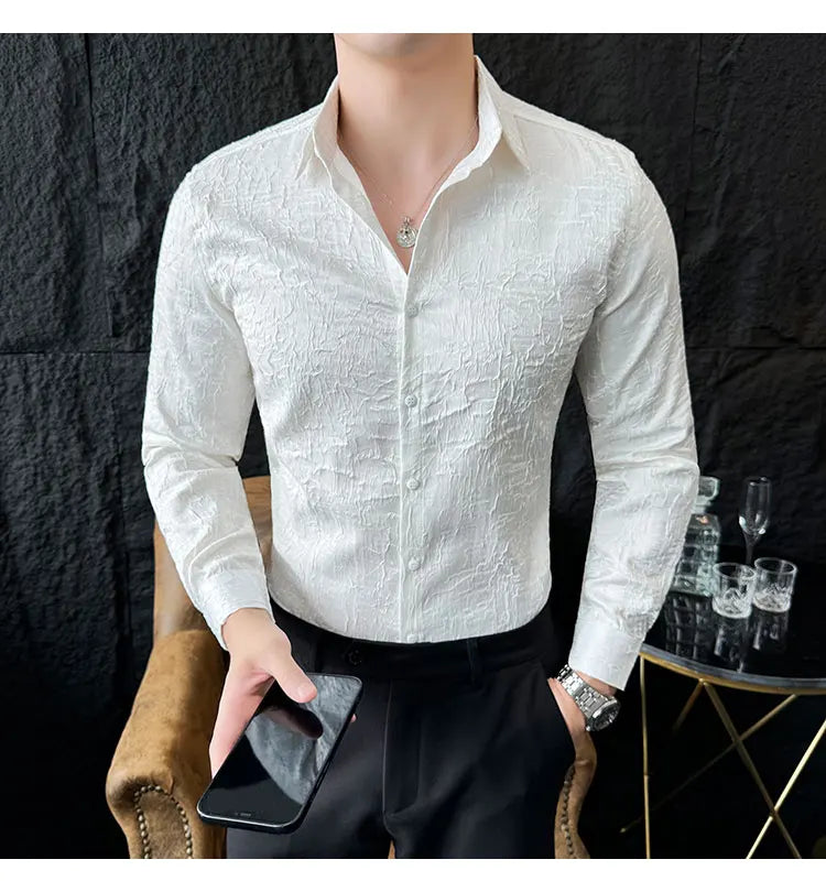 Elegant Slim Fit  Social Shirt For Men Clothing