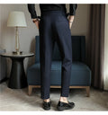 Luxury Men's Slim High-Rise Formal Pants