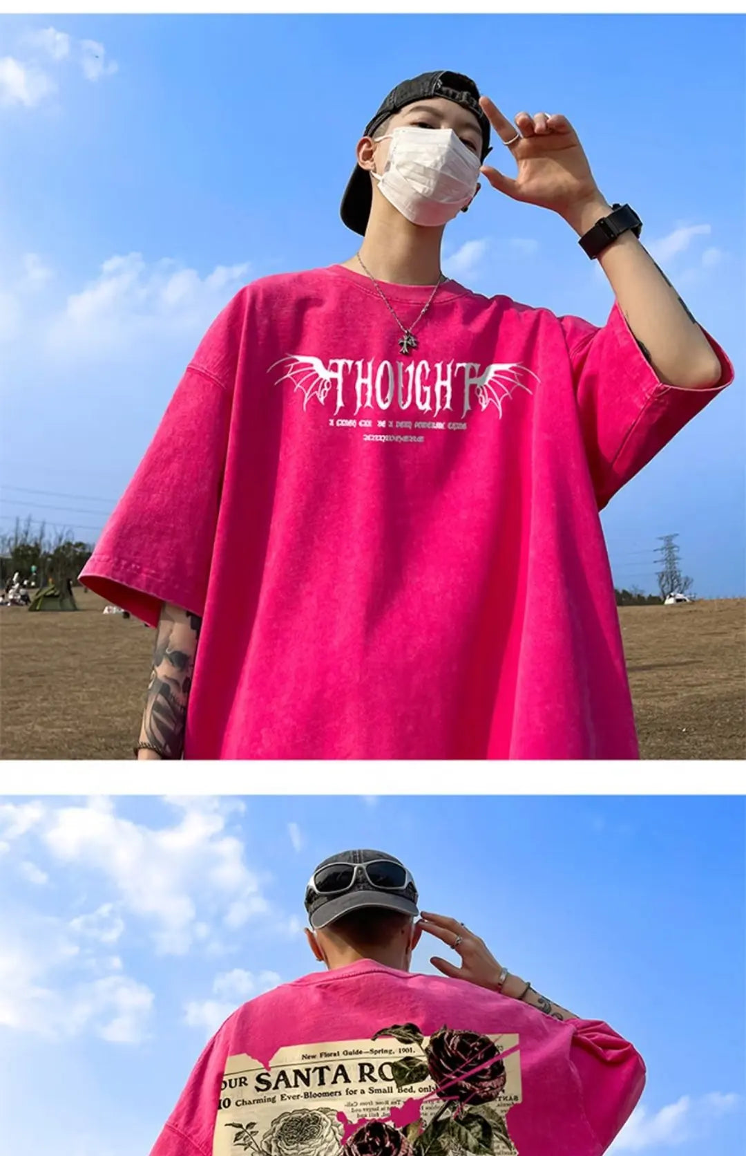 Men Classy  Streetwear Loose T-shirt