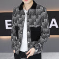 Spring Autumn  Jacket for Men Fashion Striped Casual Business Windproof Jacket