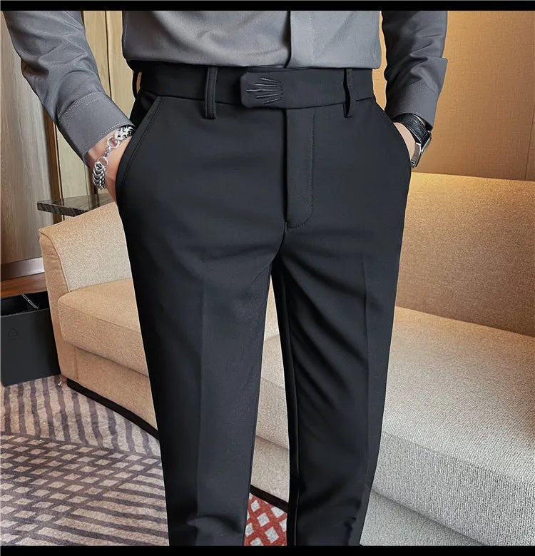 New Solid Color Slim Fit Business Casual Versatile Pants