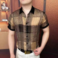 Men's Slim Fit Handsome Business Casual  Short Sleeve Shirt