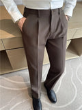 Men'S  Casual Pants Elastic  Business Suit Pants .It is worn in Office or Wedding Functions