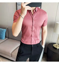High Quality Men Business Casual Short Sleeved Shirt