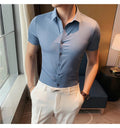 Latest 2025  Men's  Short Sleeved Casual Business shirt
