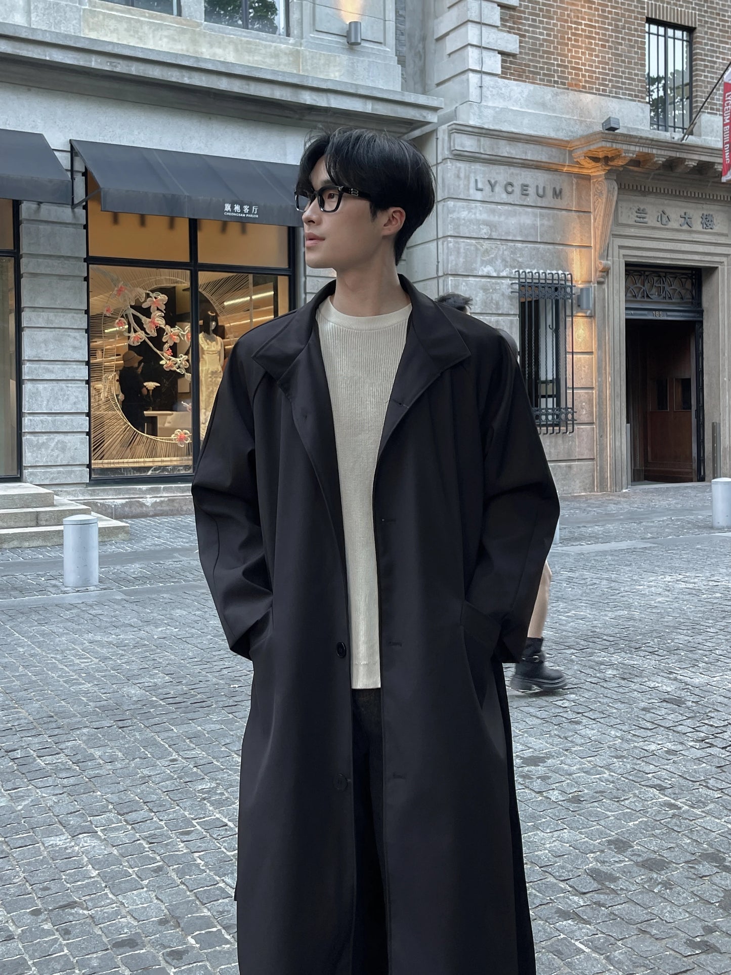 New Men's Mid-length Windbreaker Collar Lengthened Over The Knee. High-quality Men's Windproof Jacket up to 5 XL