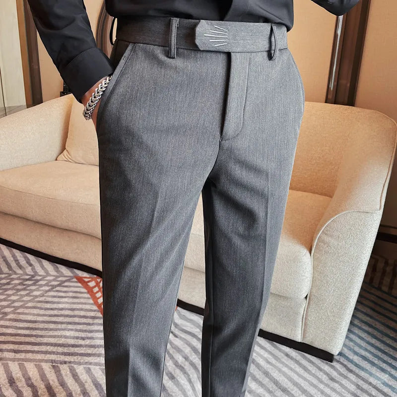 New Solid Color Slim Fit Business Casual Versatile Pants