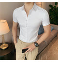 Latest 2025  Men's  Short Sleeved Casual Business shirt