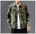 Men's Green Camouflage Denim Jackets New Casual Comfortable