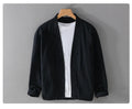60% Ramie 40% Cotton High-quality Long-sleeve Jacket, Casual Everyday Cloak Jacket for Men