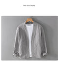 60% Ramie 40% Cotton High-quality Long-sleeve Jacket, Casual Everyday Cloak Jacket for Men