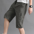 Men's  High Waisted Solid Color Pockets Zipper Cargo Pants