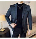 Autumn Winter Simple Plaid  Blazer  For Men Slim Fit . It can worn for Business Events and  wedding functions.