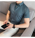 Latest 2025  Men's  Short Sleeved Casual Business shirt