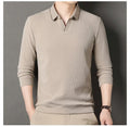 V-neck sweater men's business casual stretchable, warm autumn new pullover knitwear.