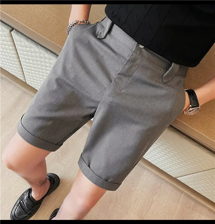 Men's Elegant Elastic Gray shorts Latest Fashion