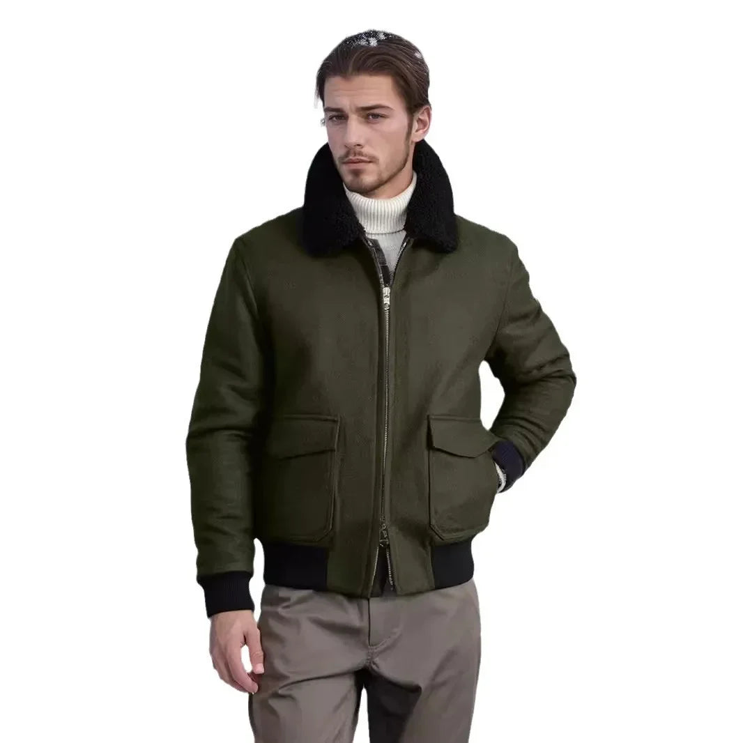 European Winter Men's Marvelous   Zippered Pocket Jacket for Men