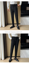 Men's Slim-Fit High Waist Pants