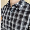 Men's Checkered Long Sleeve Shirt New Arrival | Business Casual Style Office Wear