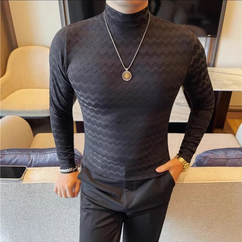 Hot Selling Slim Fit  Long Sleeved T-shirt for Men