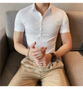 Latest 2025  Men's  Short Sleeved Casual Business shirt